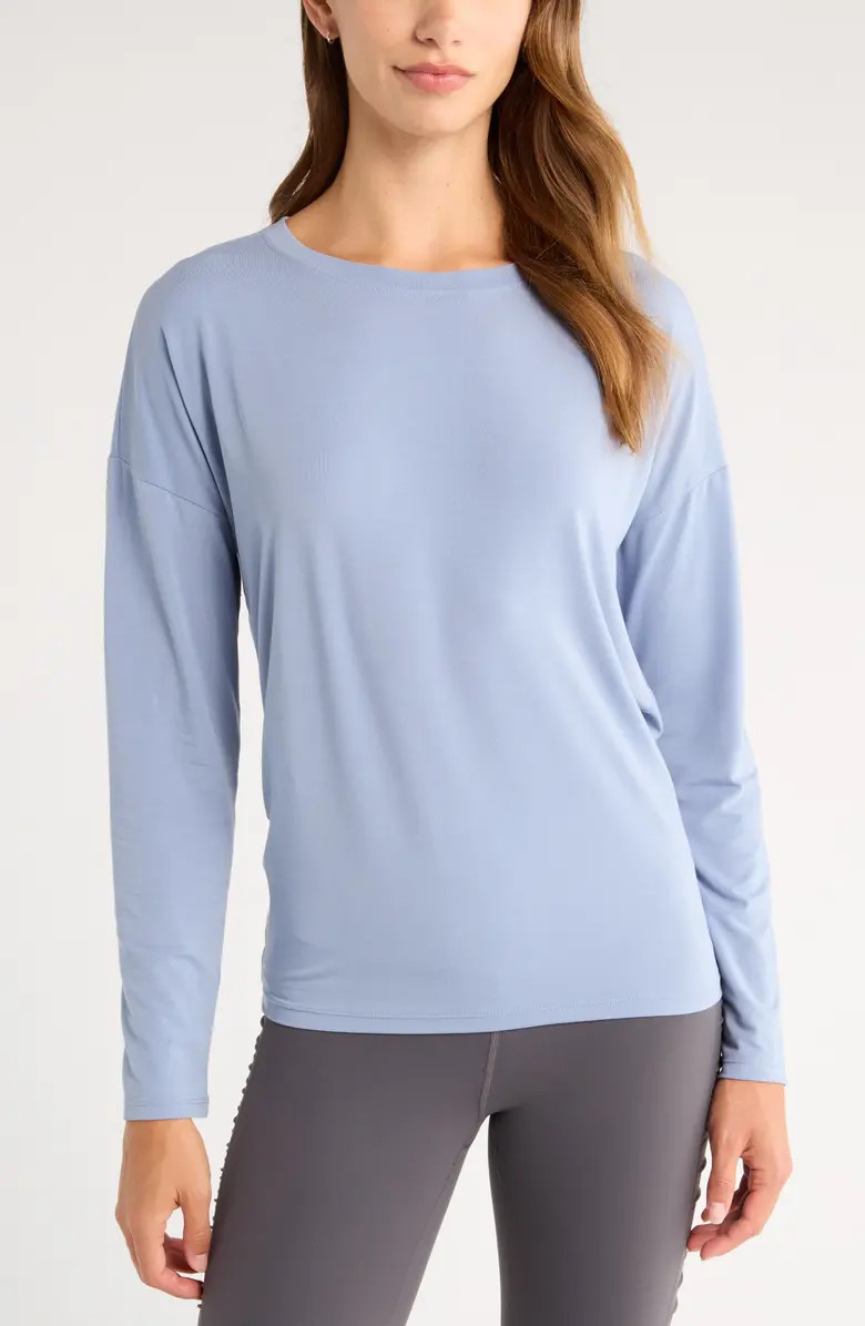 Breathe Long Sleeve Split Back T-Shirt | Nordstrom