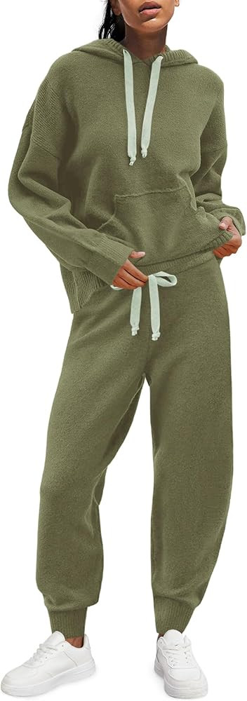 Panadila Womens Fuzzy Lounge Set 2 Piece Outifts Oversized Fleece Pajama Set Long Sleeve Hoodie a... | Amazon (US)