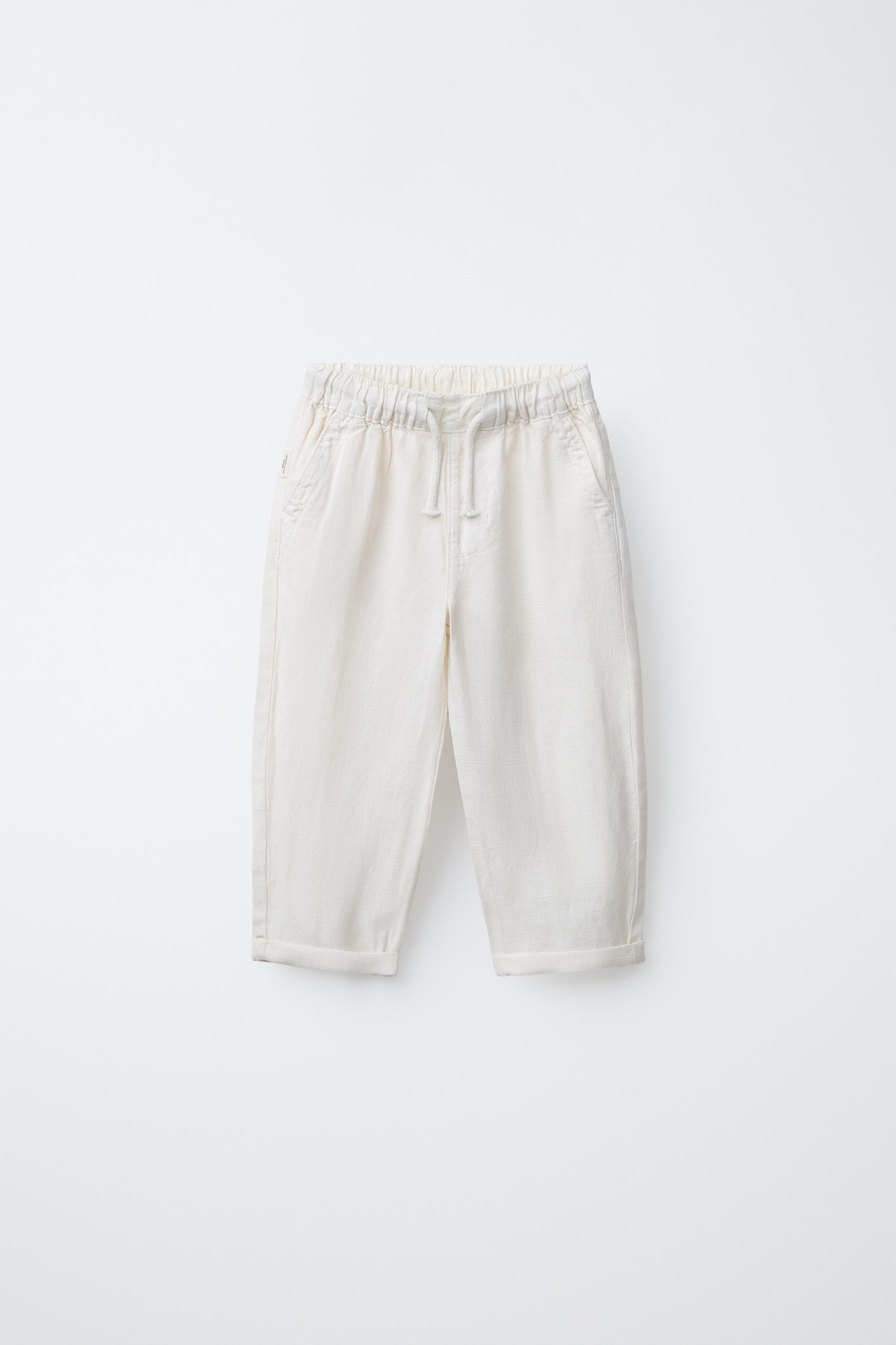 FLOWY LINEN BLEND PANTS | Zara US