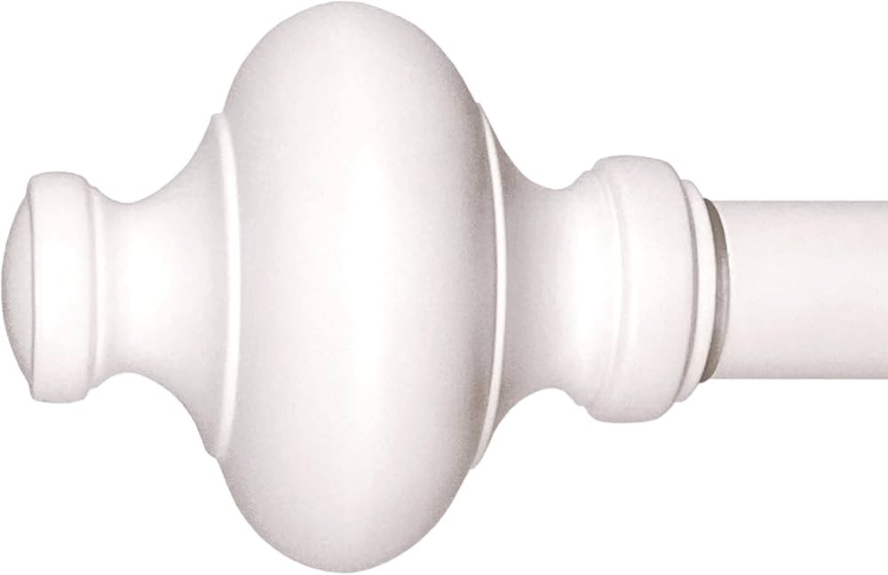 Cardiff 72-144 Inch Adjustable Curtain Rod Set, 1 Inch Diameter in White | Amazon (US)