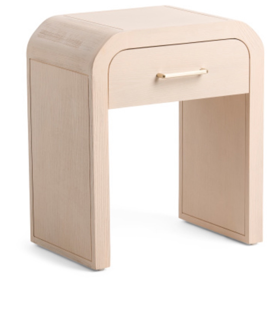 Curved arched, light wood, nightstand, side accent table $99 

Will sell out fast
Brass gold hardware 
Natural wood

#LTKfindsunder100 #LTKover40 #LTKhome