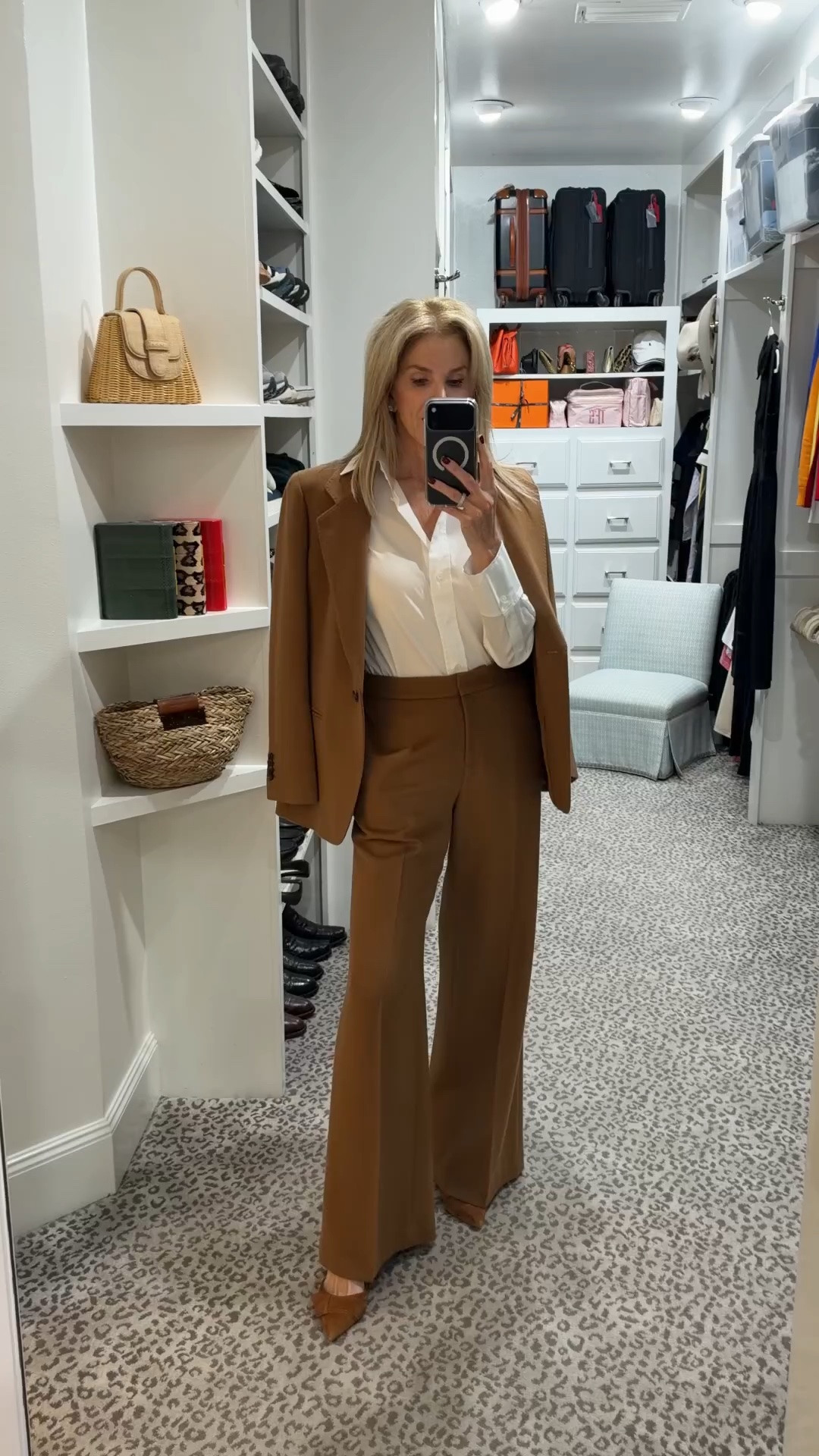 Beautiful jacket, pants & blouse from Lafayette 148. Wearing size S/4.