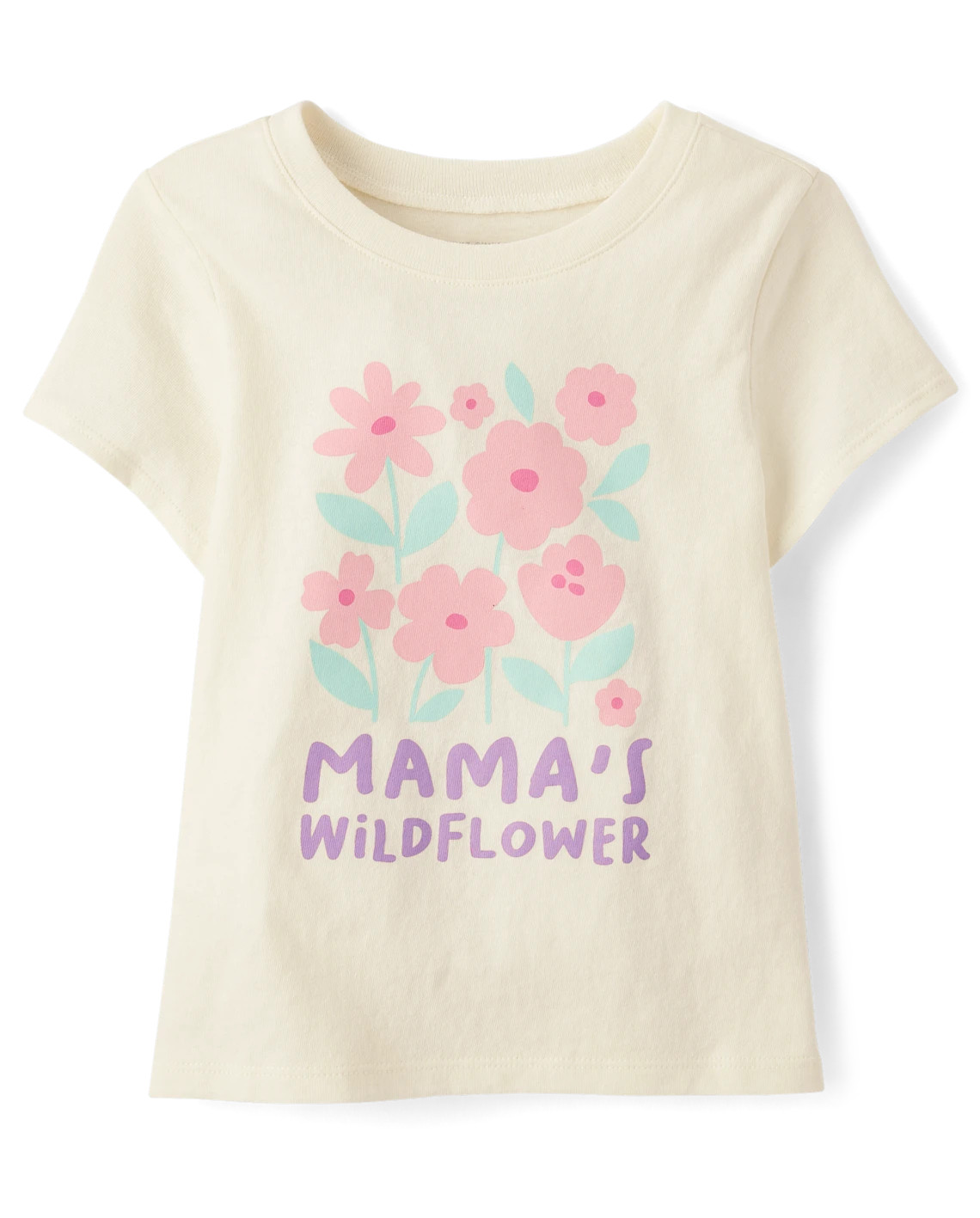 Baby And Toddler Girls Mama's Wildflower Graphic Tee - cream | The Children's Place
