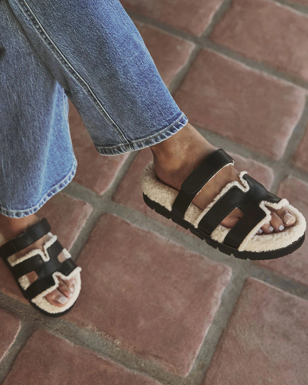 Adelene Sherpa Lined H-Strap Sandal | VICI