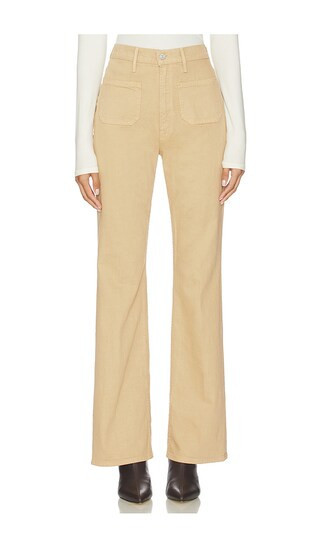 MOTHER High Waisted Patch Pocket Bookie Sneak Jeans in Tan. - size 27 | Revolve Clothing (Global)