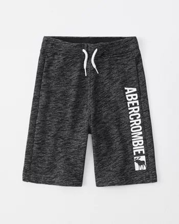 fleece logo shorts | abercrombie kids US