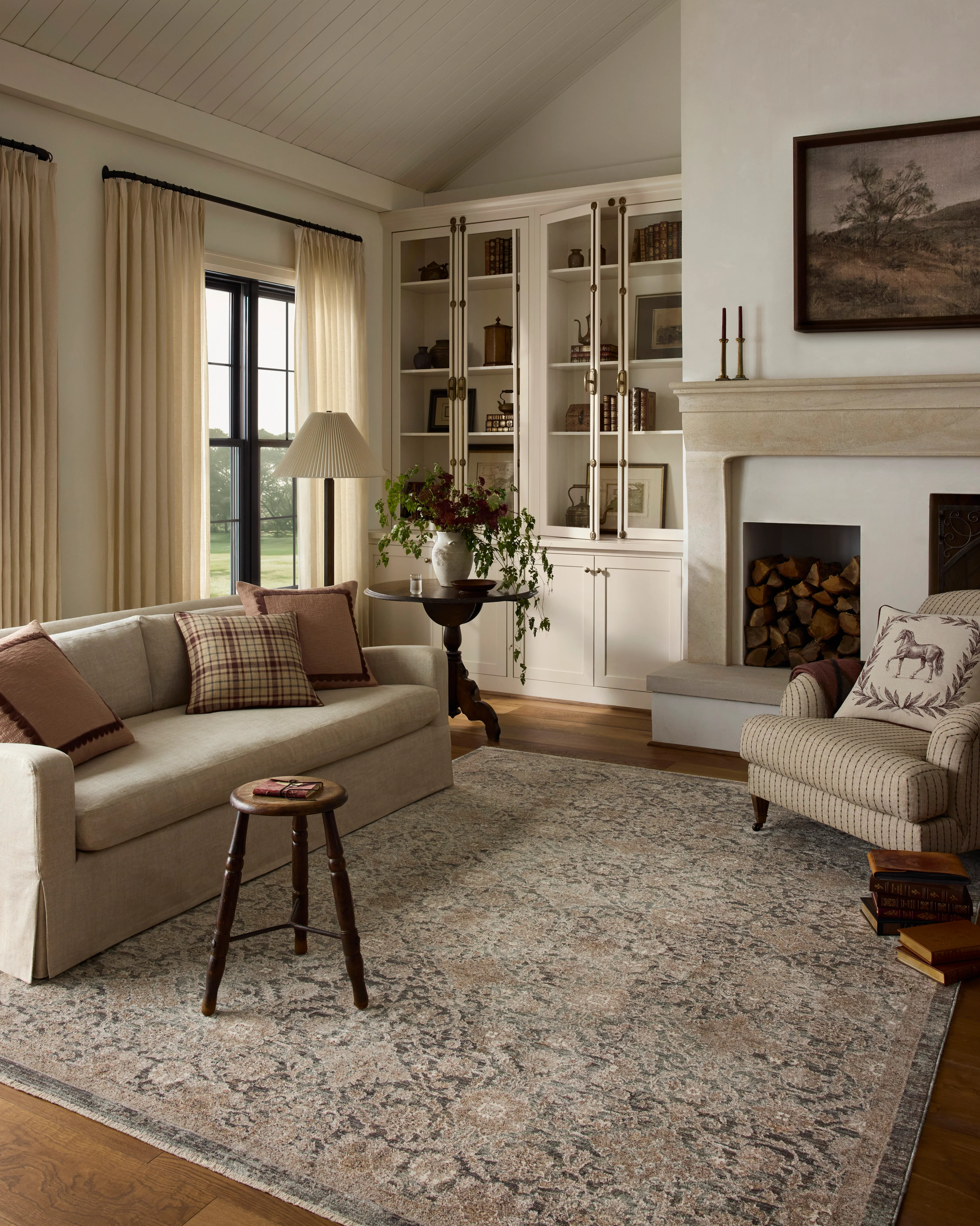 Chris Loves Julia x Loloi-Doris-DRS-01-Ocean, Natural | Rugs Direct