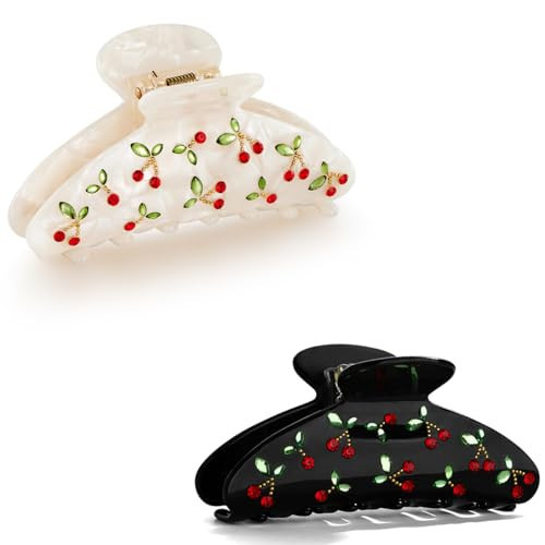 LILIE&WHITE Red Cherry Hair Clip And Black One | Amazon (US)