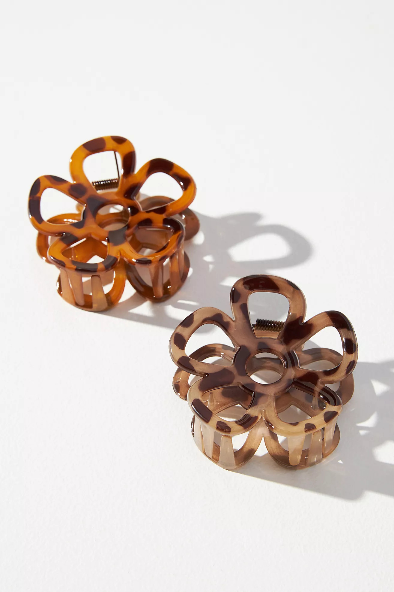 Flower Claw Hair Clips, Set of 2 | Anthropologie (US)