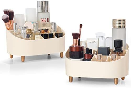 JULY'S SONG Makeup Organizer Storage for Vanity, 2 Pack Cosmetic Brush Skincare Holder for Her De... | Amazon (US)