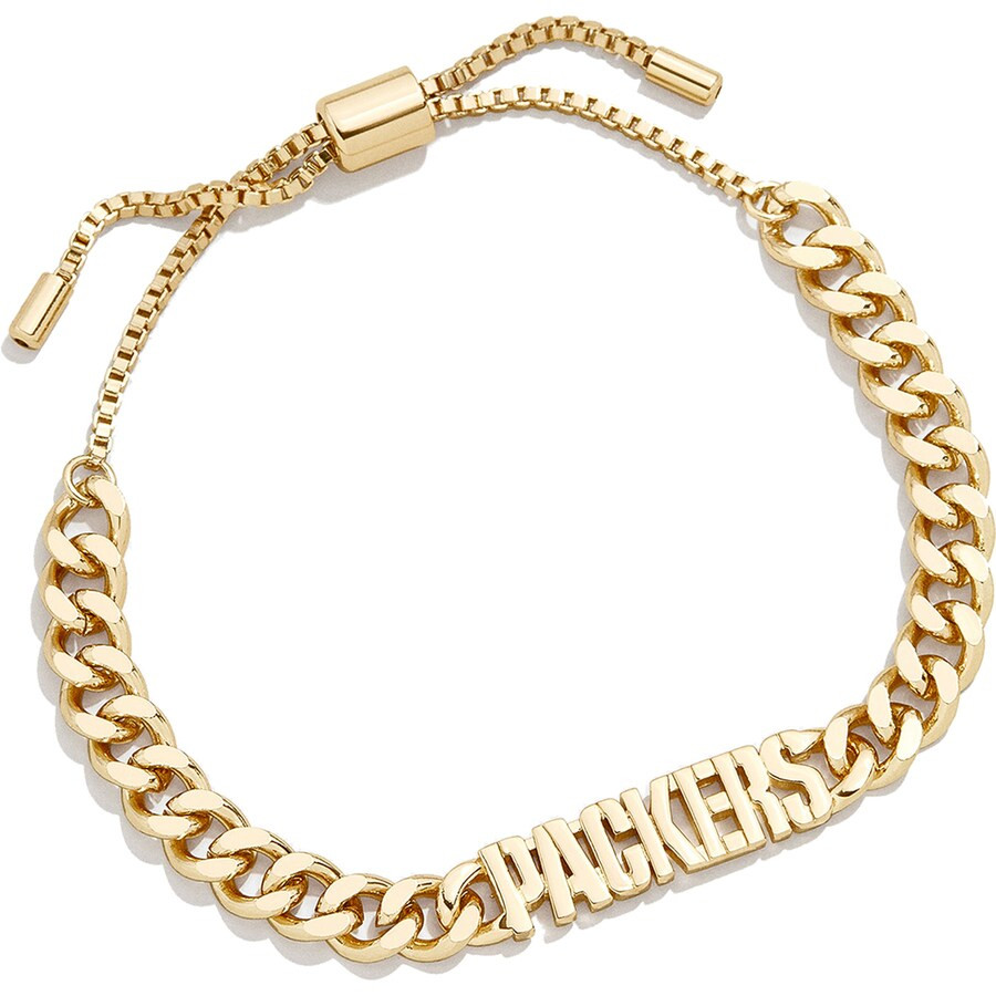 Green Bay Packers BaubleBar Women's Chain Bracelet - Gold | Fanatics