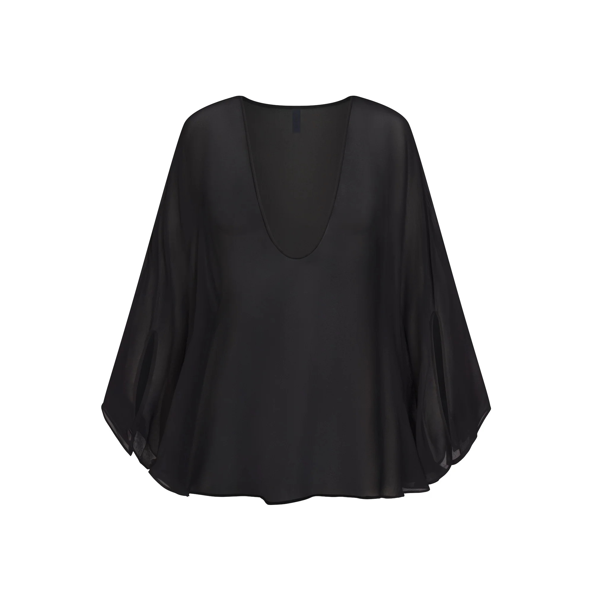 SWIM COVER-UPS SHEER MINI KAFTAN | OBSIDIAN | SKIMS | SKIMS (US)