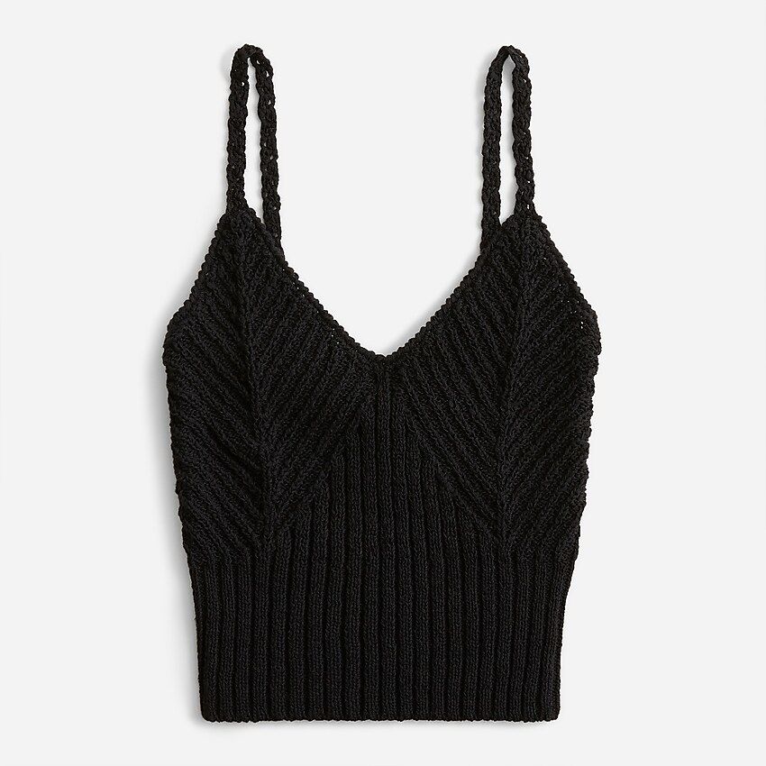 Cropped V-neck sweater-tank | J.Crew US