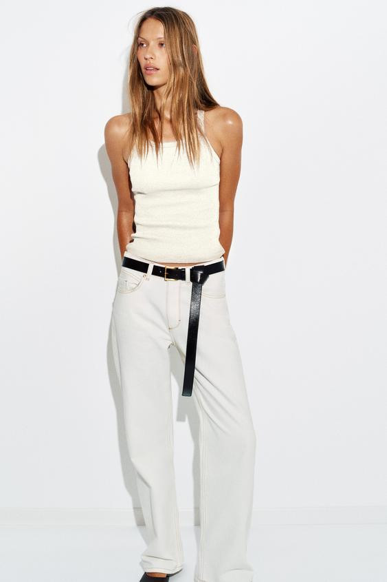 RIB STRAPPY TOP | Zara Canada