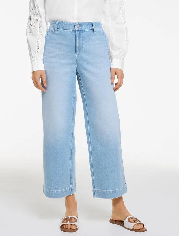 Wide Crop Jeans - Penrose Wash | Talbots