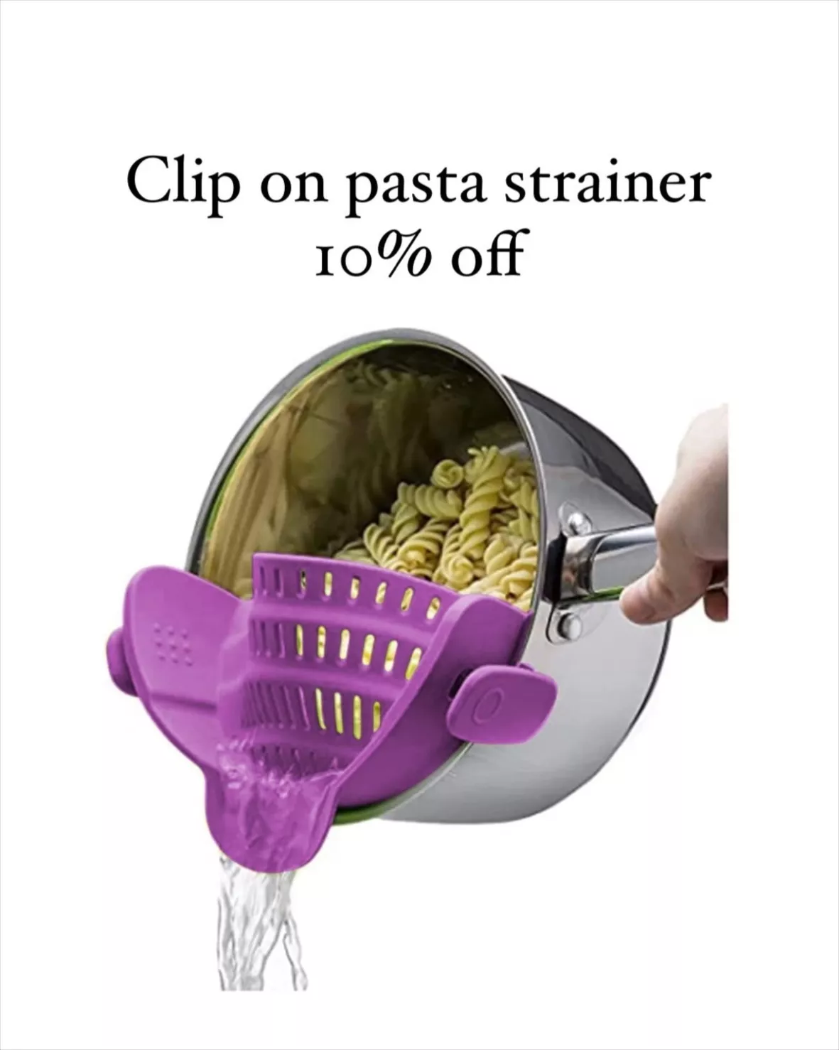  Kitchen Gizmo Snap N Strain Clip-On Strainer