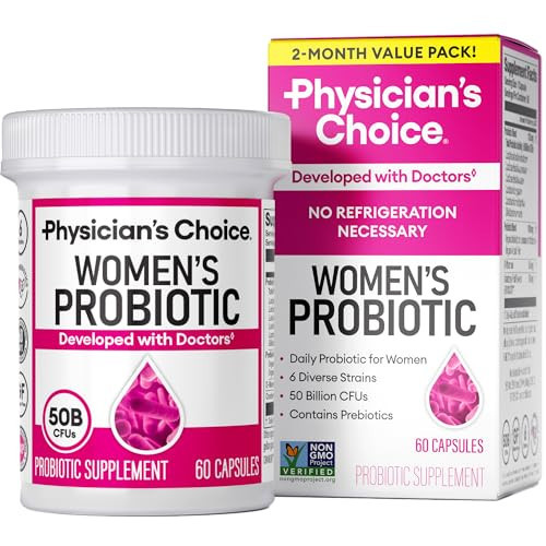 Physician's Choice Probiotics - PH Balance, Digestive, UT, & Feminine Health - 50 Billion CFU - 6 Unique Strains for Women - Organic Prebiotics, Cranberry Extract+ - Probiotic - 60 CT | Amazon (US)