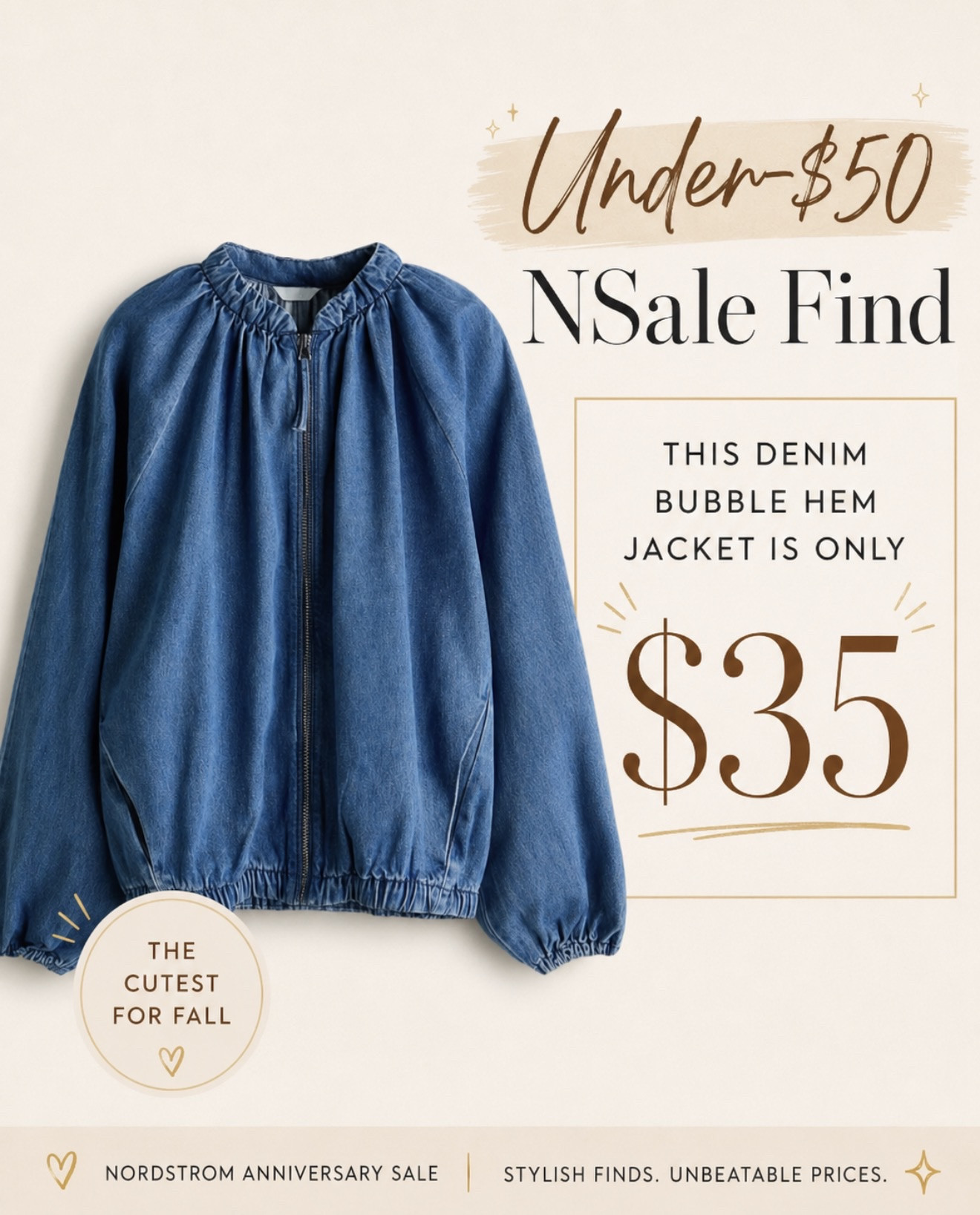 The cutesttttt bubble denim jacket 💙

#LTKSaleAlert #LTKOver40 #LTKSeasonal
