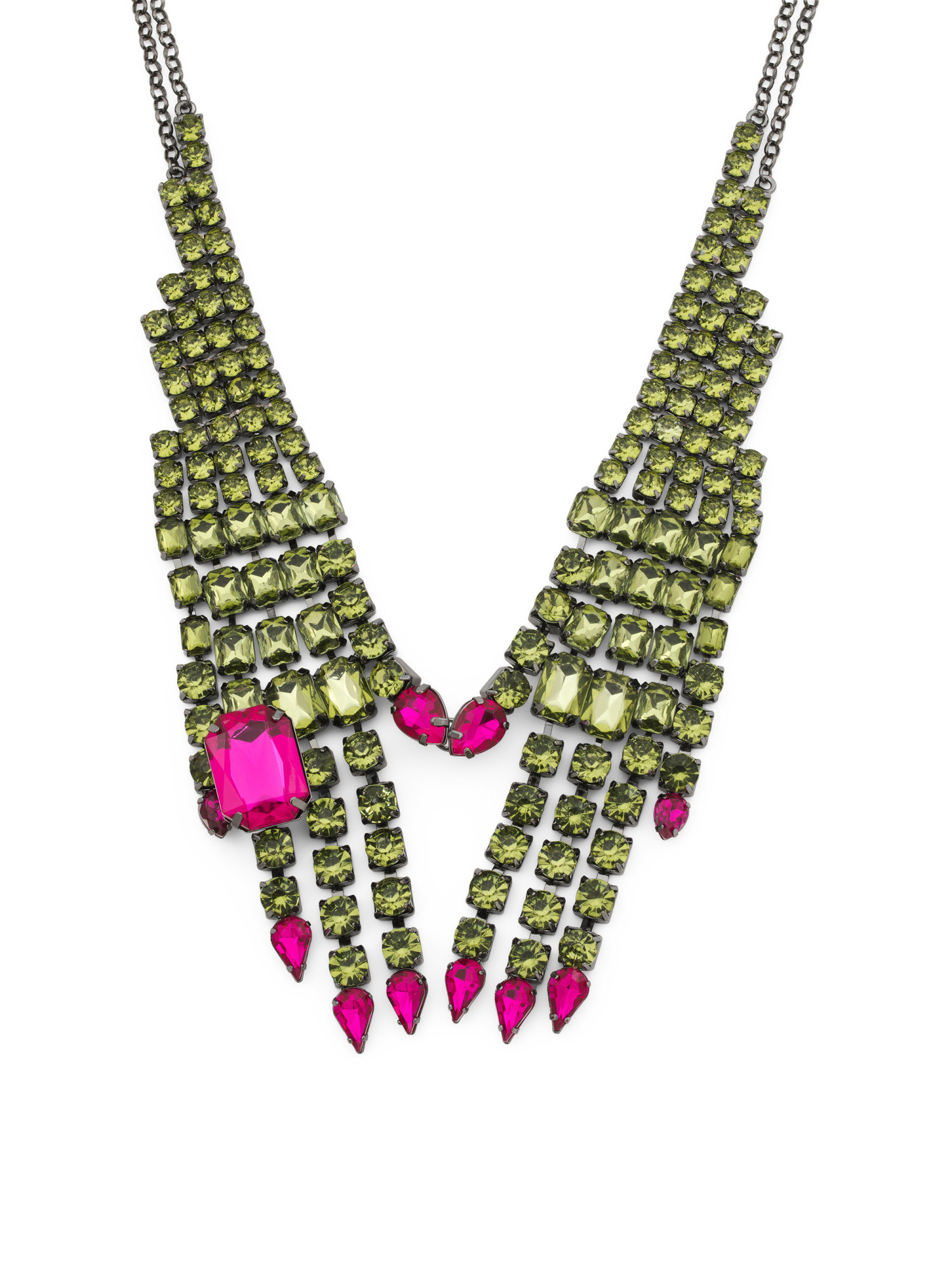 Green Crystal Witch Hands Necklace | TJ Maxx