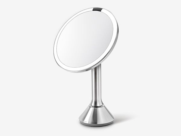 simplehuman 8" Round Sensor Makeup Mirror with Touch-Control Brightness, 5x Magnification, Rechargea | Amazon (US)
