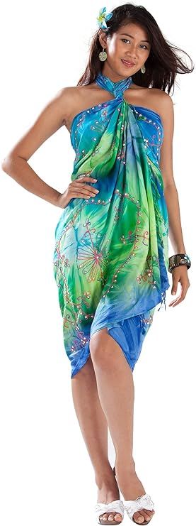 Womens Embroidered Tie Dye Swimsuit Sarongs | Amazon (US)