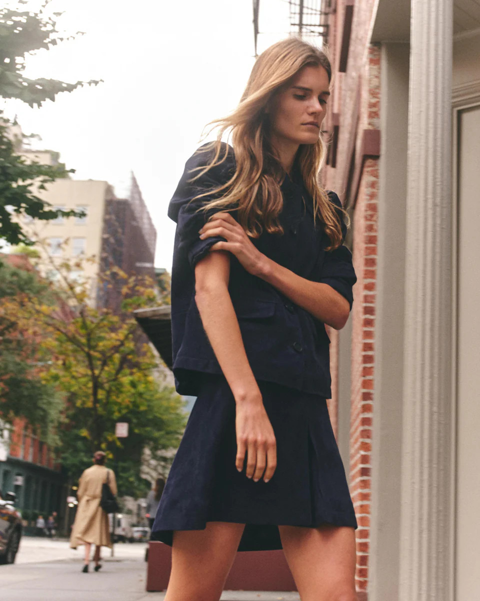 Chelsea Jacket-Suede-Navy | Cartolina