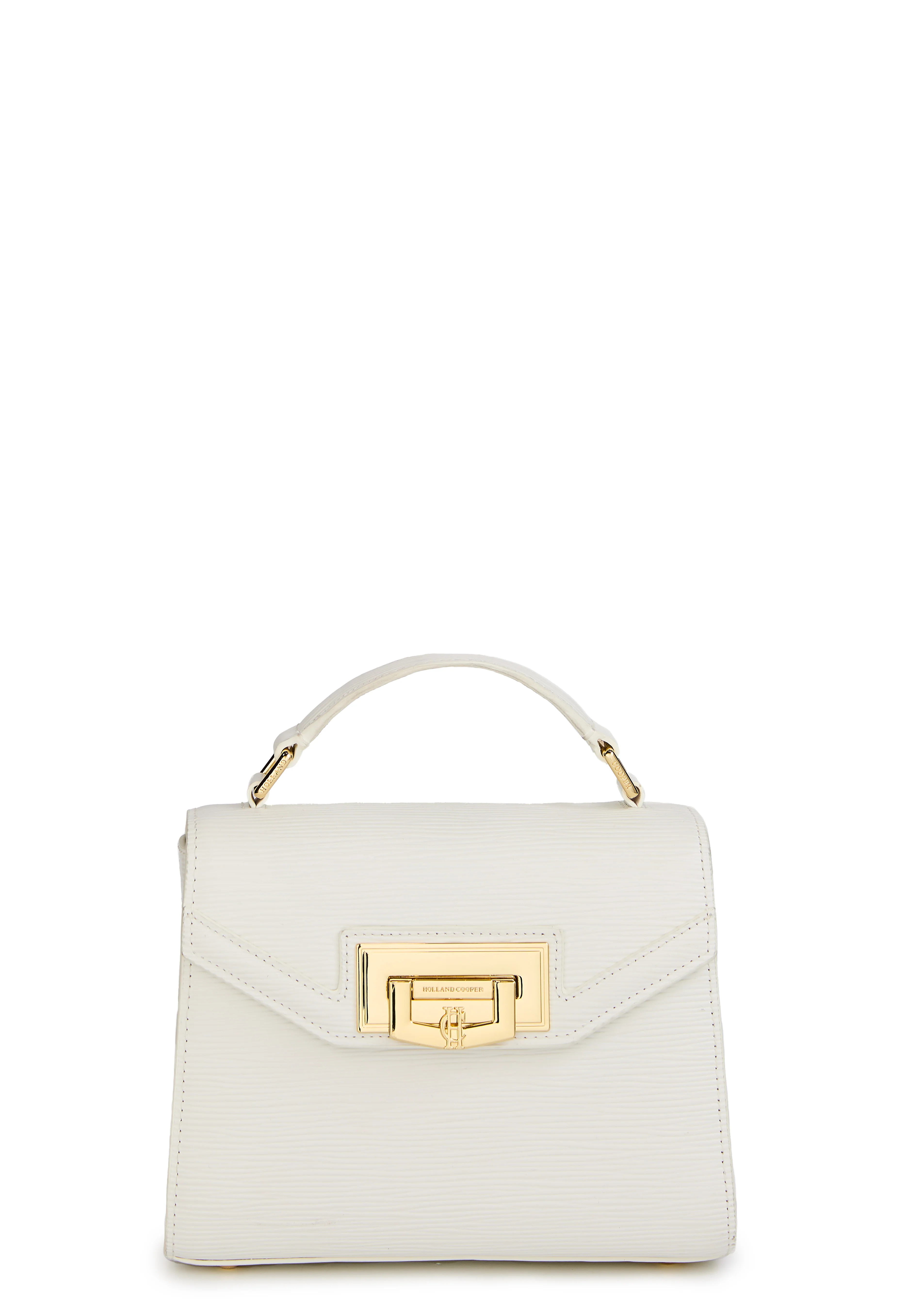 Mini Cheltenham Bag (White Textured) | Holland Cooper