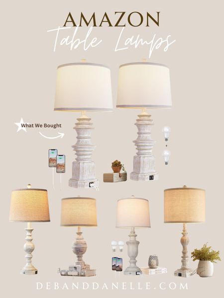 We just purchased these table lamps for our nightstands that have smart bulbs and USB charging ports. #home #homedecor #lamps #lighting 

#LTKhome #LTKfindsunder100