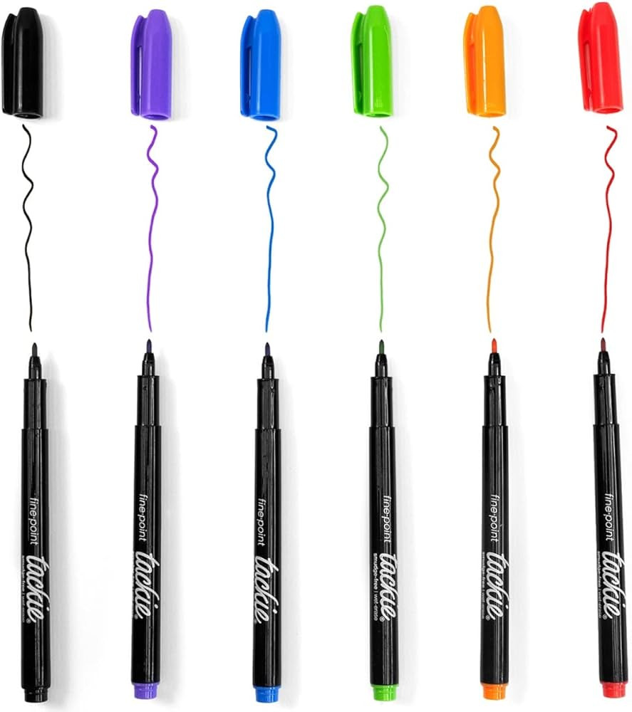 Tackie Markers - Smudge Free, Wet Erase Pens for Dry Erase, Acrylic and Glass Boards | Fine Point... | Amazon (US)