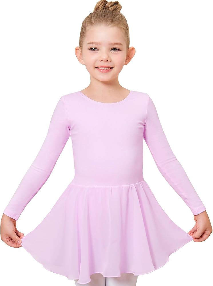 Stelle Ballet Leotards for Girls Long Sleeve Toddler Dance Leotard Outfits with Skirt Classic(Lit... | Amazon (US)