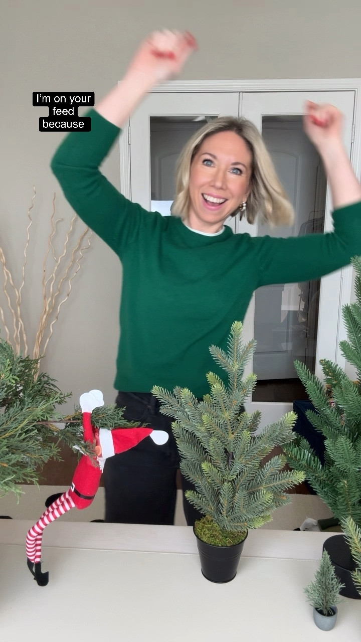 Where are my busy parents with littles who LOVE creating holiday magic? 

🙋‍♀️ Come say hi in the comments and share your favorite part of the season! 🎄✨

We all love:
✨ Seeing the wonder in our kids’ eyes
✨ Keeping the magic alive with family traditions
✨ Finding new ways to make the holidays extra special

But let’s talk about the Holiday Elf tradition for a second—because as much as we love the joy it brings, balancing it all can feel overwhelming:
❌ Forgetting to move the Elf (and scrambling at 11:59 PM)
❌ Running out of creative setup ideas halfway through the month
❌ Feeling unprepared and stressed when the kids wake up expecting magic

Sound familiar? You’re not alone.

Here’s the thing: It doesn’t have to be this hard. A little preparation can go a long way toward making your Elf tradition stress-free and magical for the whole family.

That’s exactly why I created 24 Days of Holiday Elf Traditions Made Easy—a course designed for busy parents like you who want to keep the holiday magic alive without the late-night panic. 🎁

Here’s how it helps:
✅ Access 24 days of creative Elf ideas with a mix of quick setups and fun surprises + a list of 50 Extra Elf ideas! You also get tips about gathering & storing your supplies and so much more! 
✅ Printables to customize arrival and farewell letters, certificates, and more!
✅ Planning calendars, supply checklists, and picture guides for each of the 24 days with setup alternatives where possible 
✅ A private Facebook group for tips, support, and troubleshooting, and nightly reminders to move the Elf

This course is your easy button for creating magical memories—no stress required.

code: BFSALE for 30% off the course:  (copy link and paste in new browser) 
https://janine-gravino-s-school.teachable.com/p/magical-holiday-elf-traditions-made-easy

—————————————————————
OUTFIT DETAILS 

Sweaters size XS
Tee size M
Jeans size 26 short 
Shoes sized down 1/2 size 
Elf from Amazon - hands are Velcro and come apart 


#ltkkids #ltkfamily #ltkseasonal #ltkover40 #ltkshoecrush #ltkfindsunder100


#LTKWatchNow #LTKHoliday #LTKCyberWeek