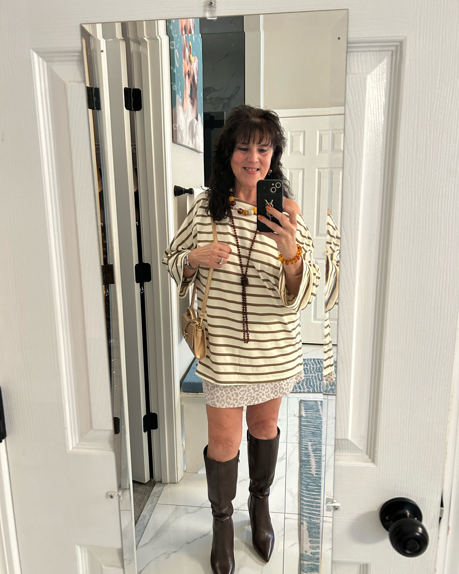 Leopard skirt and those boots?! So classy! 🐆 Always be confident ✨
#over50fashion #styleover50 #agelessfashion #midlifestyle #wearwhatyoulove

#LTKgrwm #LTKvlog #LTKOver40