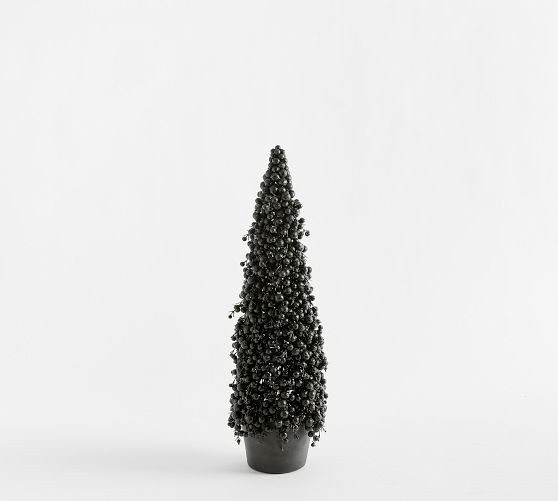 Faux Potted Black Berry Cluster Cone Tree | Pottery Barn (US)