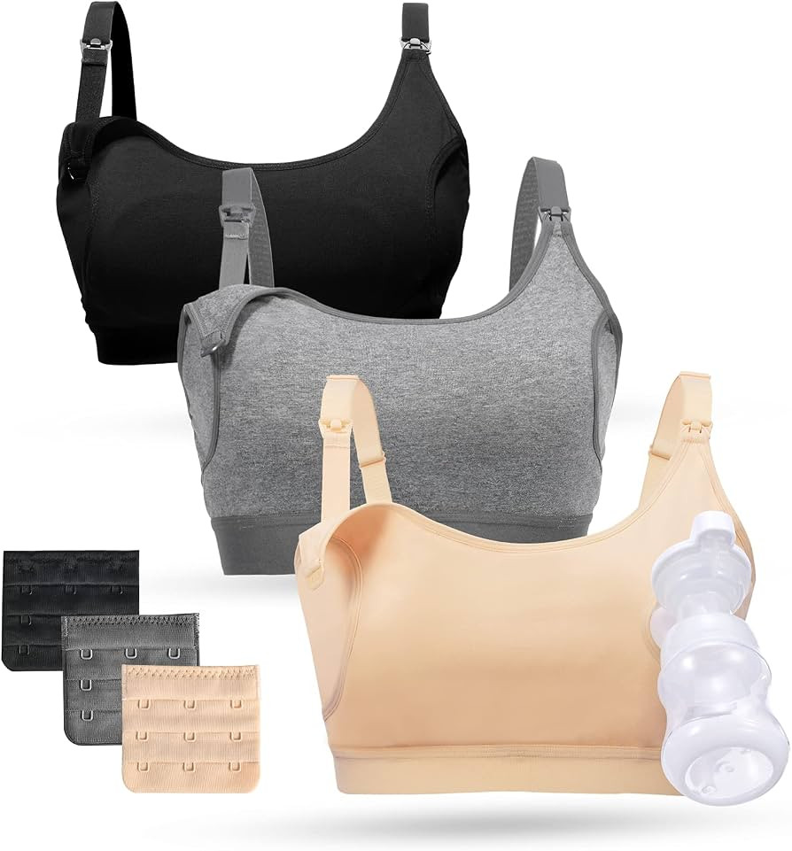 Amazon.com : Momcozy Pumping Bra, Pumping Bra Hands Free 2 Pack Comfortable All Day Wear Pumping ... | Amazon (US)