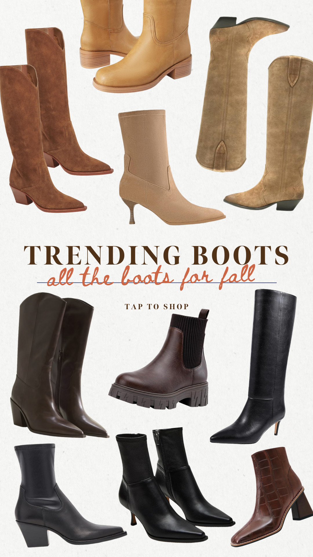 Trending boots for fall! All the trending style boots, chelsea boots, high, mini boots, kitten heel boots, western boots, in all the fall colors! 

Fall Fashion, Amazon boots, Fall boots, shoe trends 

 #LTKSeasonal #LTKStyleTip #LTKShoeCrush