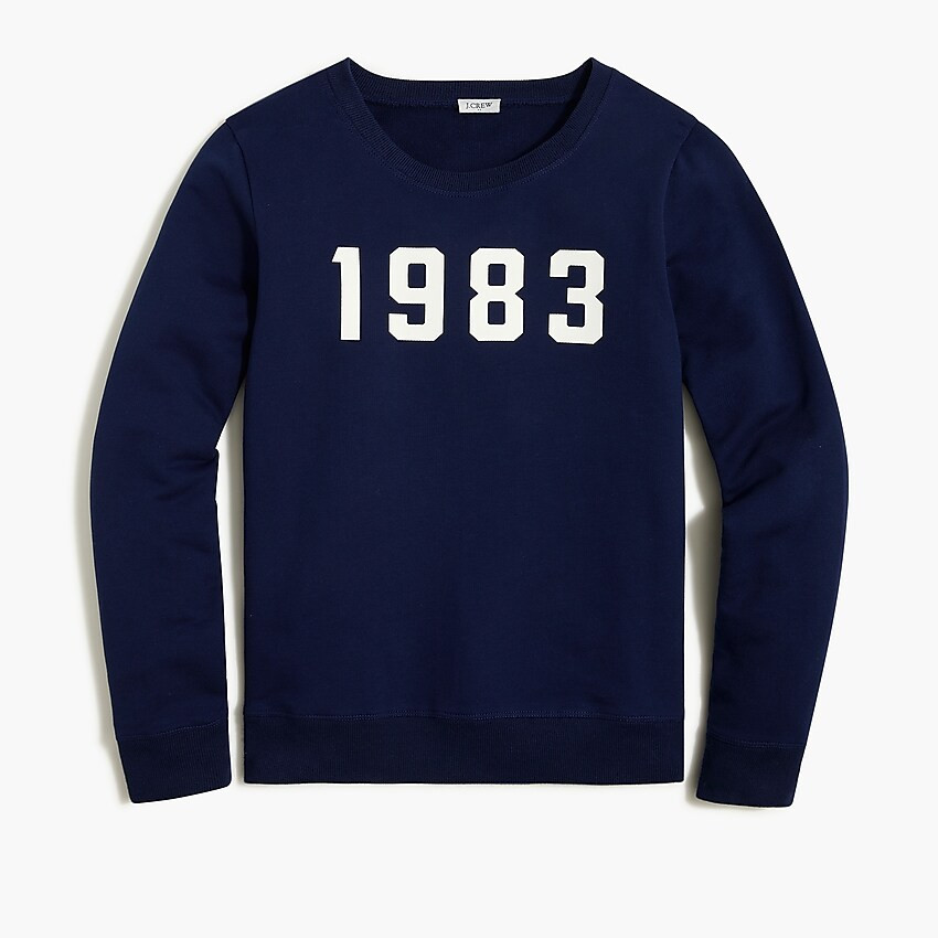 "1983" graphic pullover sweatshirt | J.Crew Factory