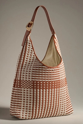 The Love Knot Slouchy Bag: Woven Faux-Leather Canvas Edition | Anthropologie (US)