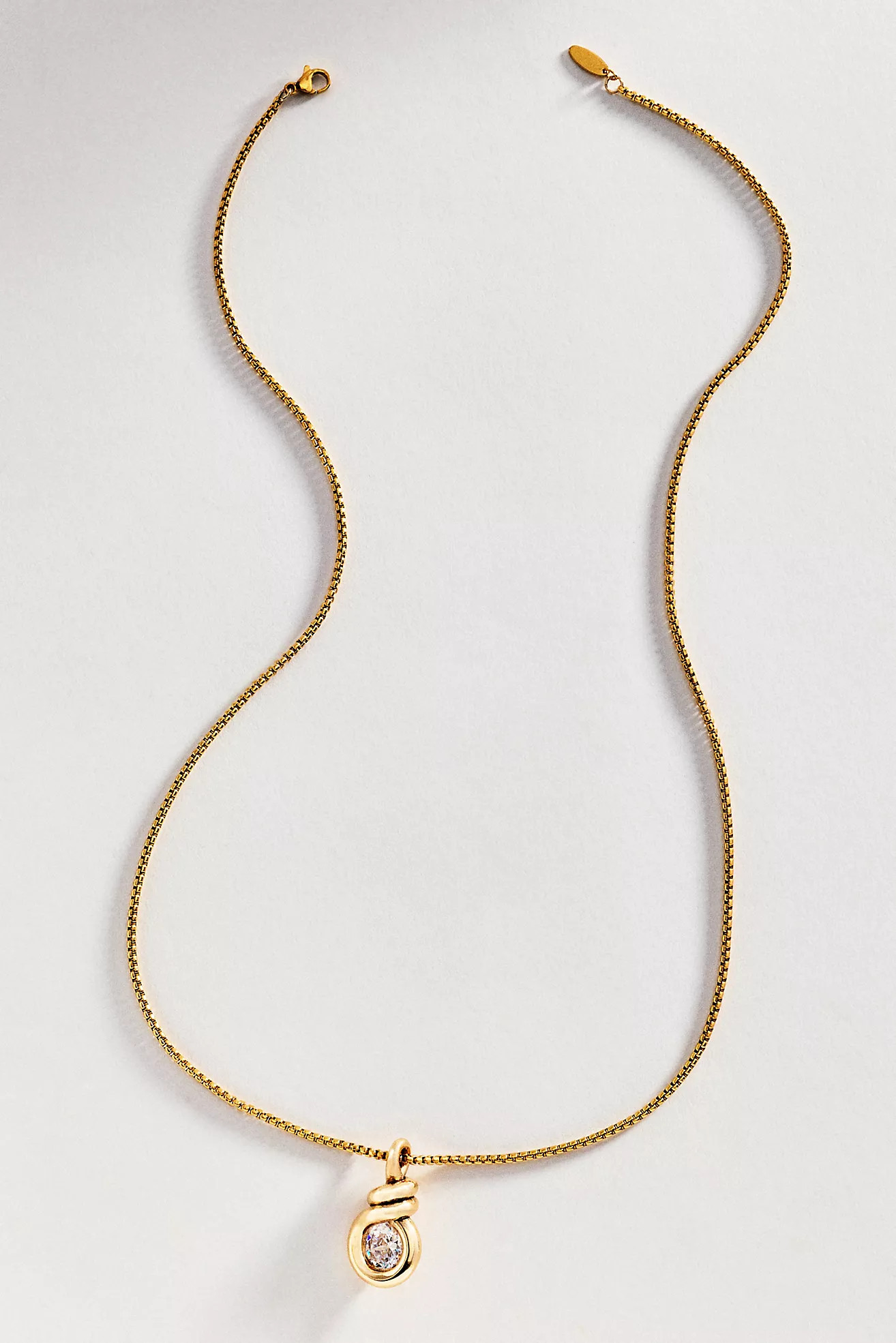 Organic Bezel Crystal Pendant Necklace | Anthropologie (US)