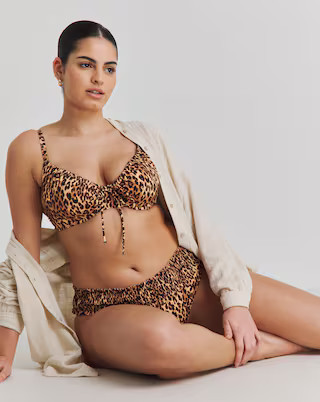 Simply Be Leopard Print Underwired Bikini Top | Simply Be (UK)
