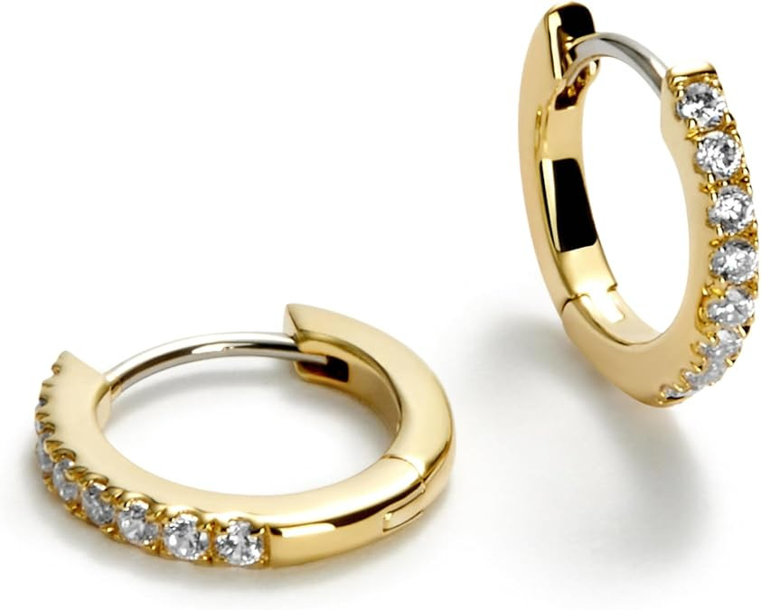 Ana Luisa Trendy Huggie Hoop Earrings for Women - 14K Gold Plated or Sterling Silver Hoop Earring... | Amazon (US)