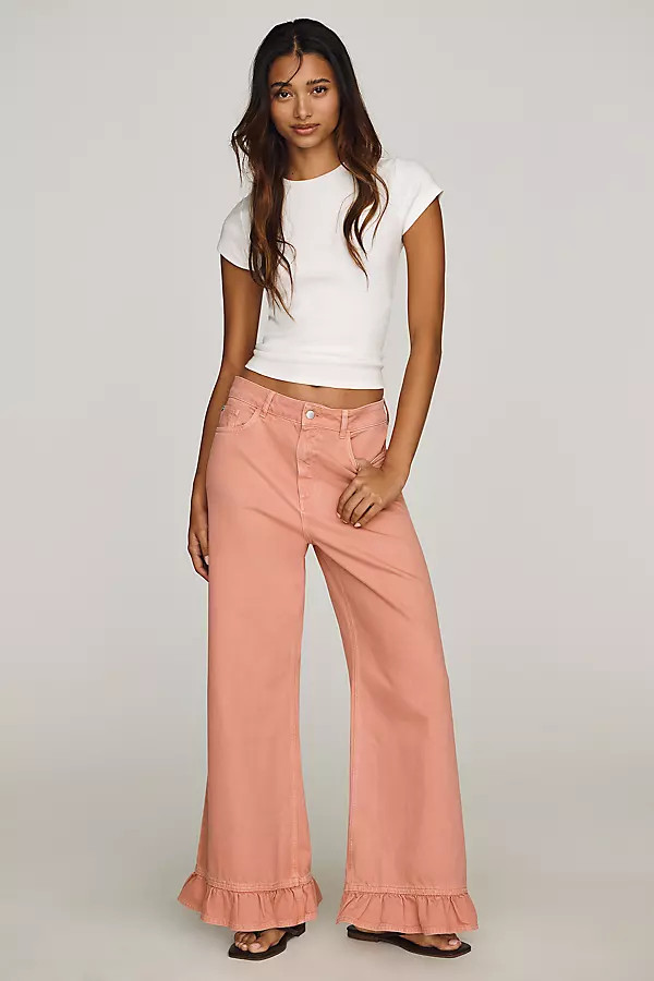 Cotton High-Rise Wide-Leg Jeans | Anthropologie (US)