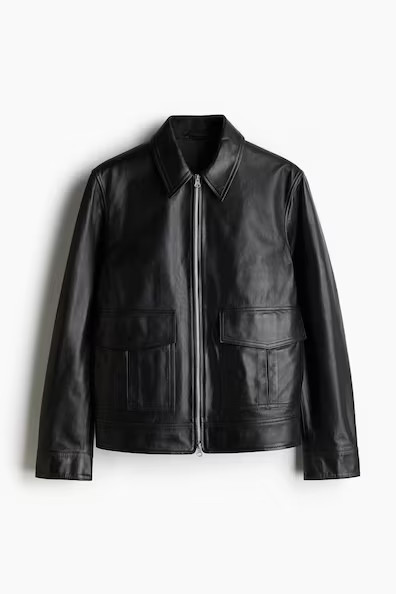 H & M - Lederjacke - Schwarz - Herren | H&M (DE, AT, CH, NL, FI)