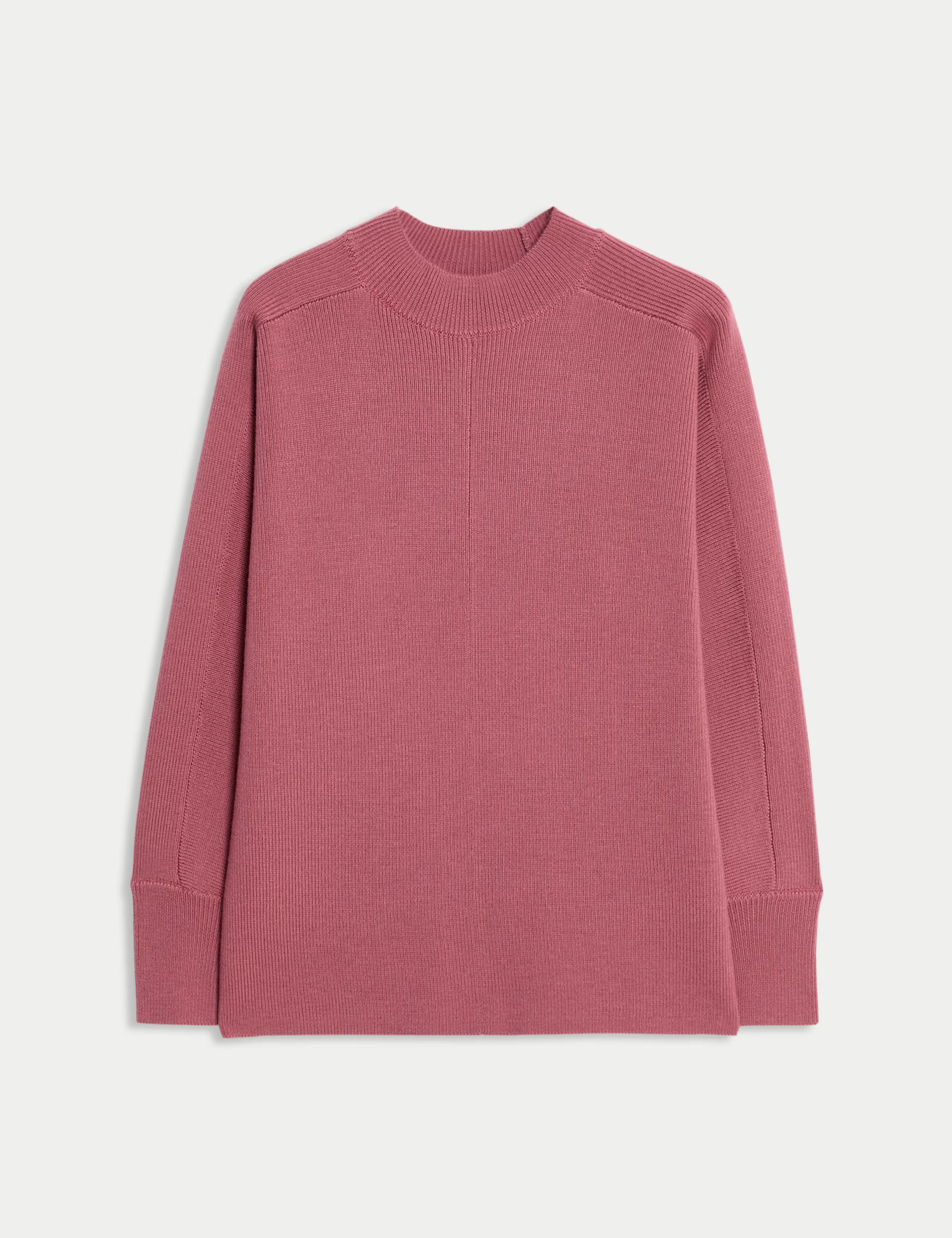 Pure Merino Wool Ribbed Funnel Neck Jumper | Marks & Spencer (UK)