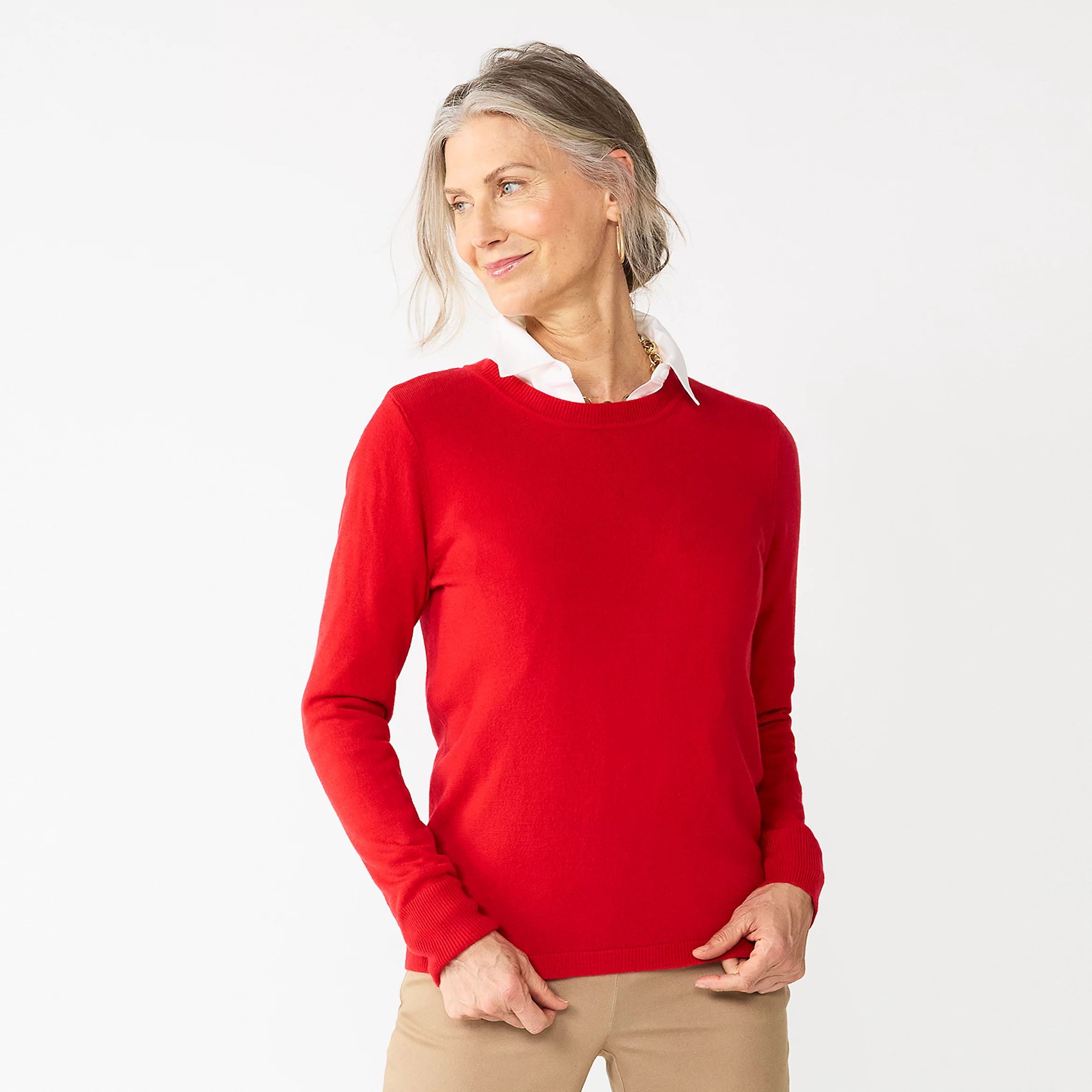 Women's Croft & Barrow® Extra Soft Crewneck Sweater | Kohl's
