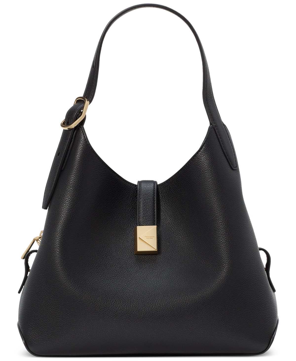 Kate Spade New York Deco Medium Pebbled Leather Crossbody Tote Bag - Black | Macy's