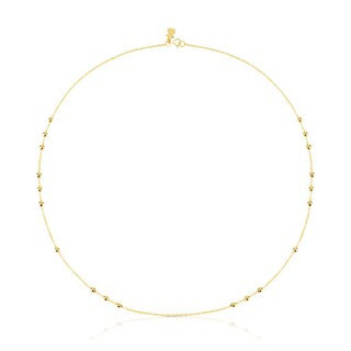 Gold Choker with 8 groups of alternating balls measuring 45 cm TOUS Chain | TOUS USA