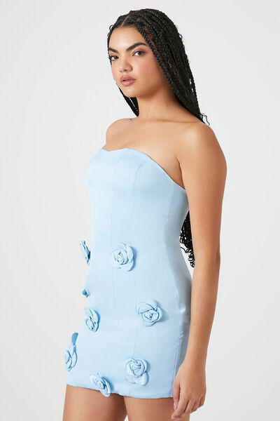 Satin Rosette Sweetheart Mini Dress | Forever 21 (US)