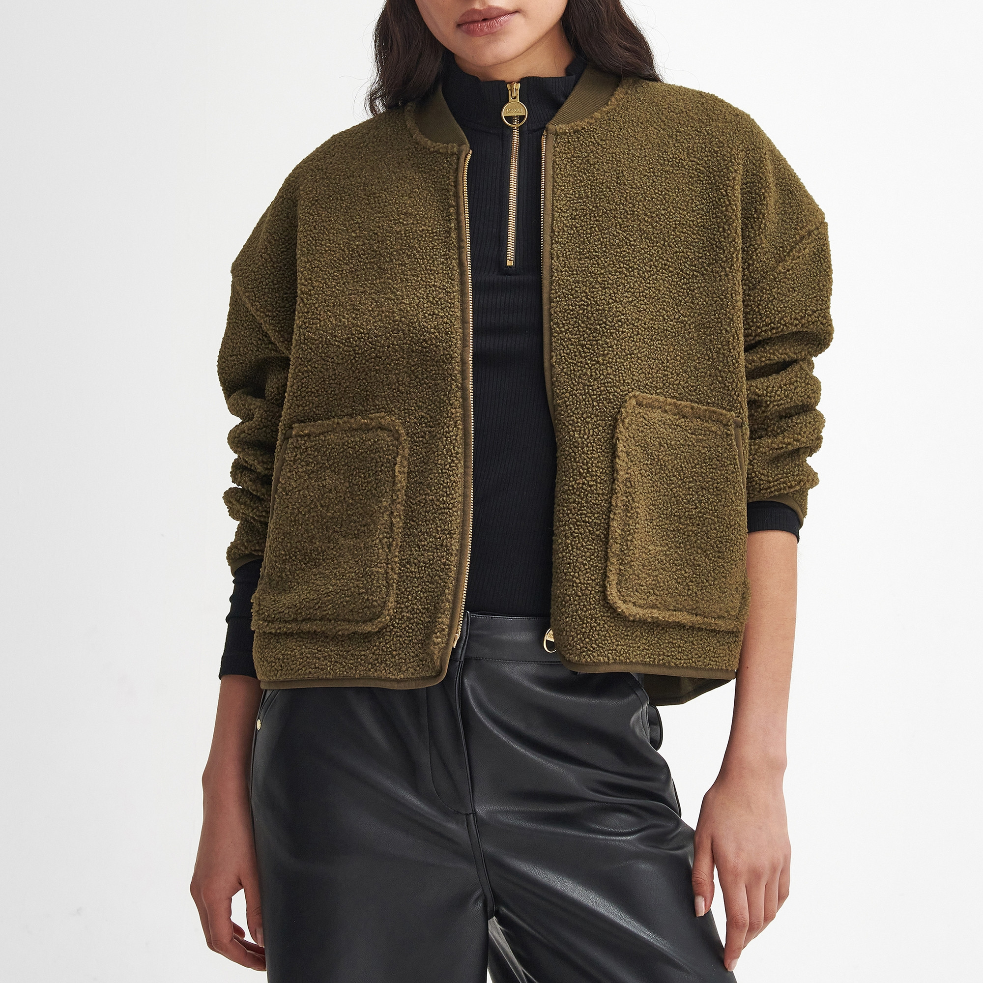 Barbour International Serova Fleece Bomber Jacket - UK 10 | Coggles | Coggles (Global)