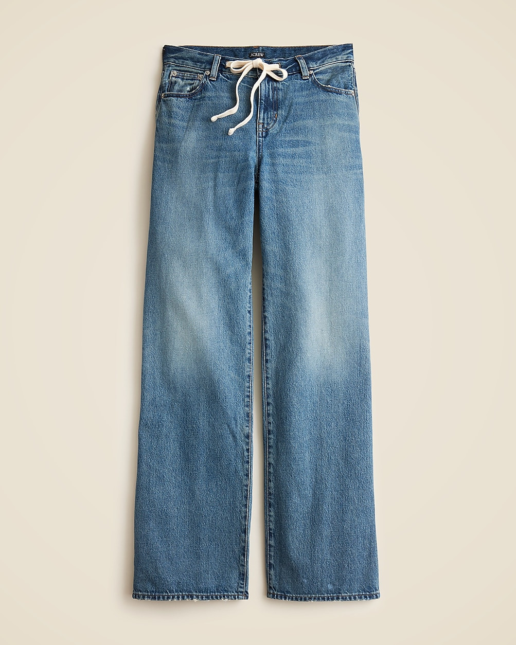 Lower-rise wide-leg jean with tie | J. Crew US