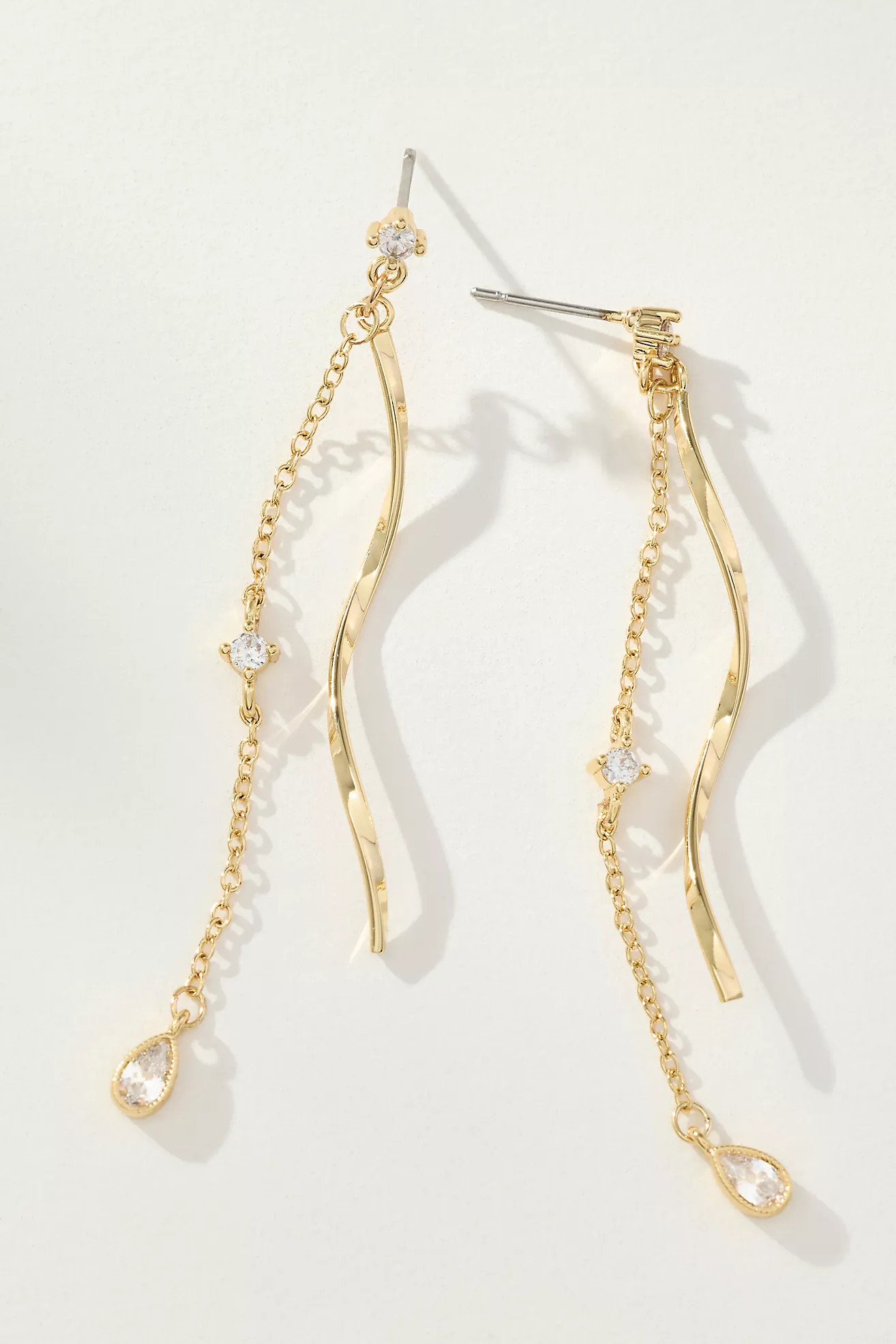 Crystal Chain Duet Earrings | Anthropologie (US)